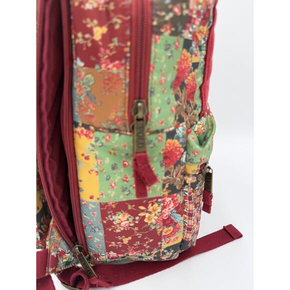 Polo Ralph Lauren Floral Patchwork Backpack Red Green Preppy Collegiate Cottage main image 11